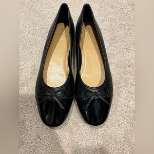 J. Crew Black Patent Leather Flats with Bow